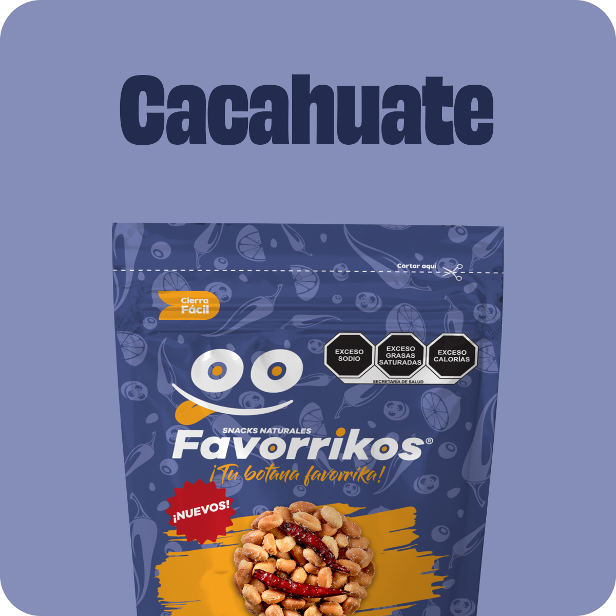 Cacahuate Macho Frito con Sal y Chile de Árbol