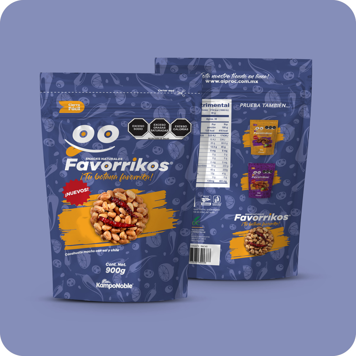 Cacahuate Macho Frito con Sal y Chile de Árbol