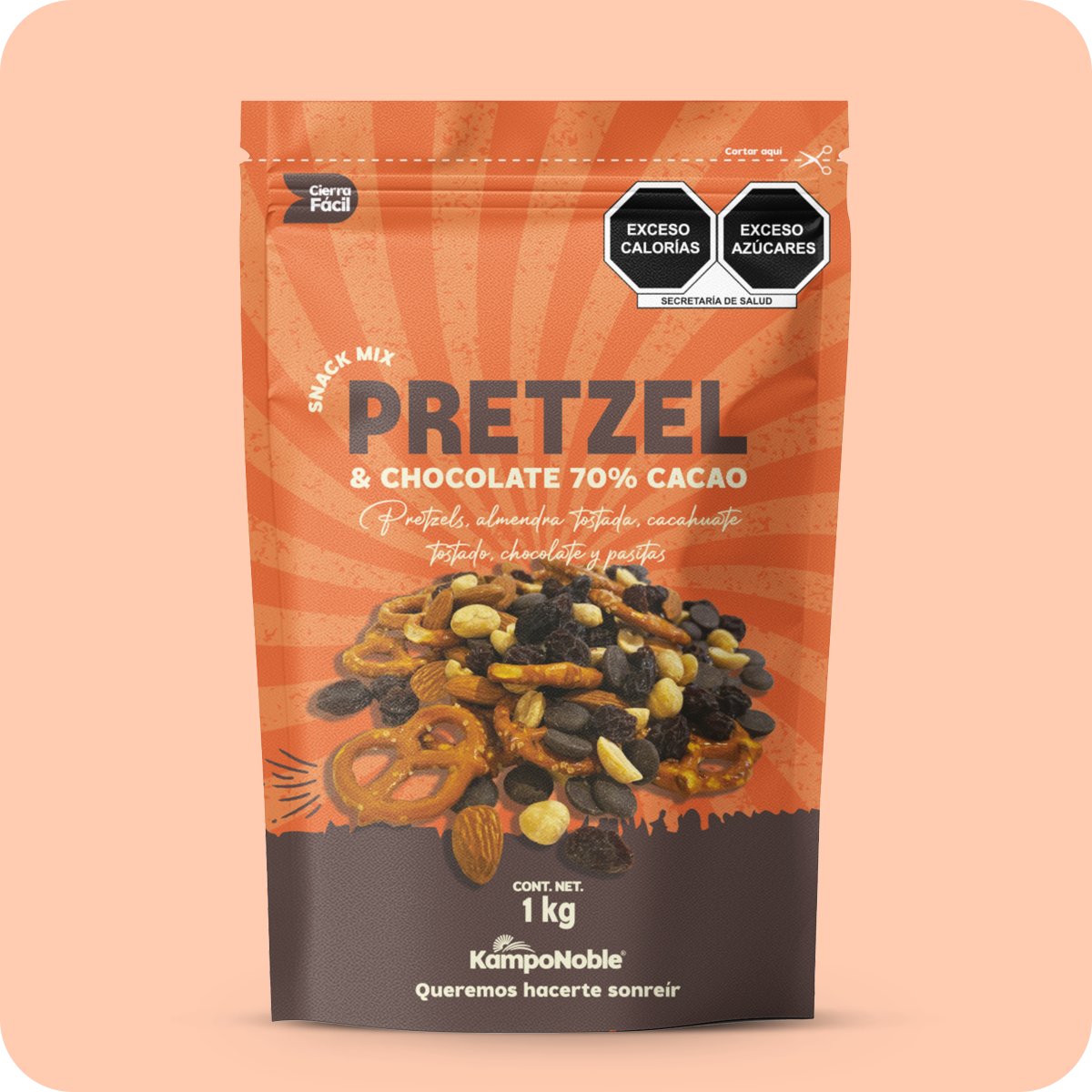 Mix Pretzel & Chocolate (Almendra, Cacahuate, Uva Pasa, Pretzels y Chocolate)