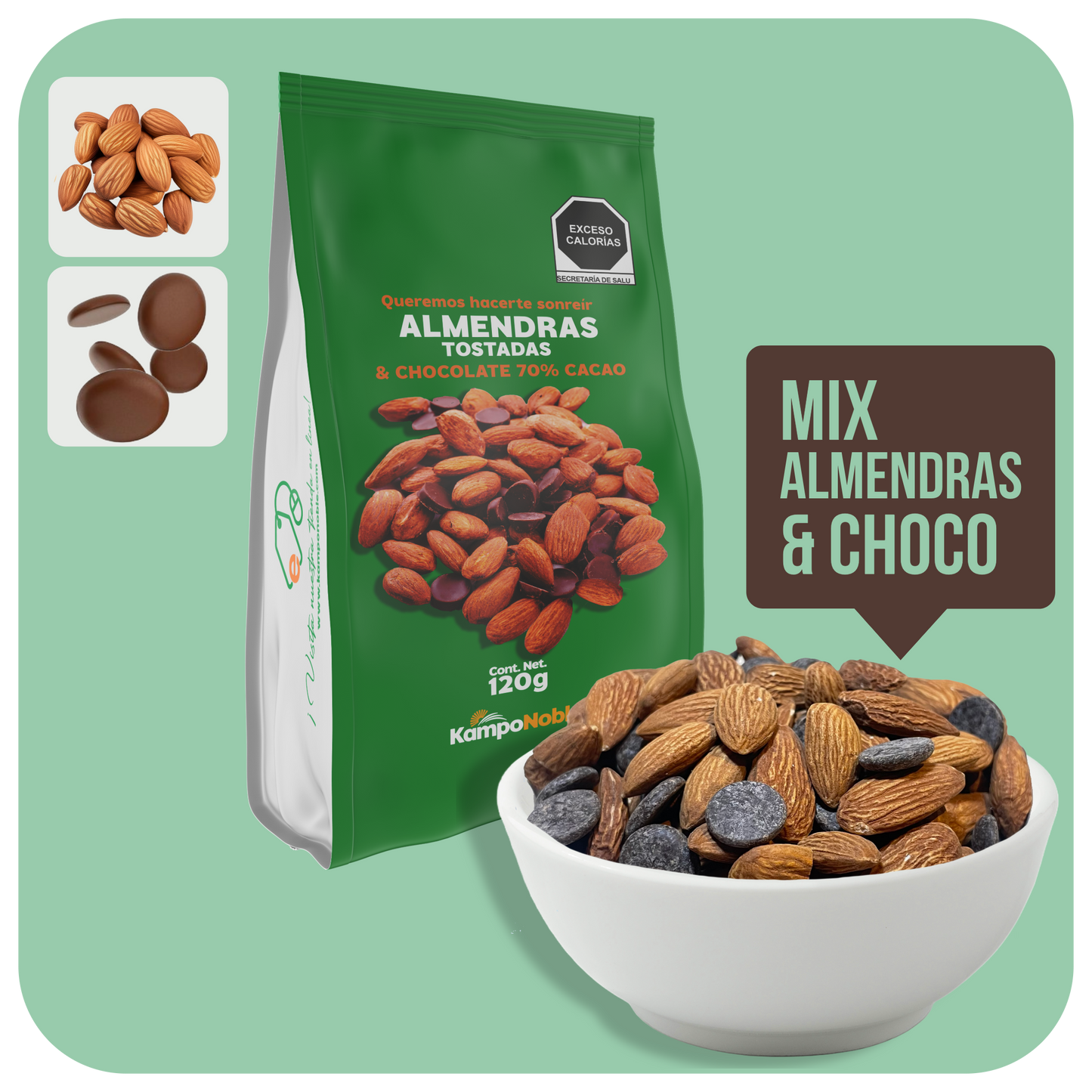"Trail Mix 8 Pack" Dos bolsas de 120g c/u | Cuatro variedades de Trail mix |