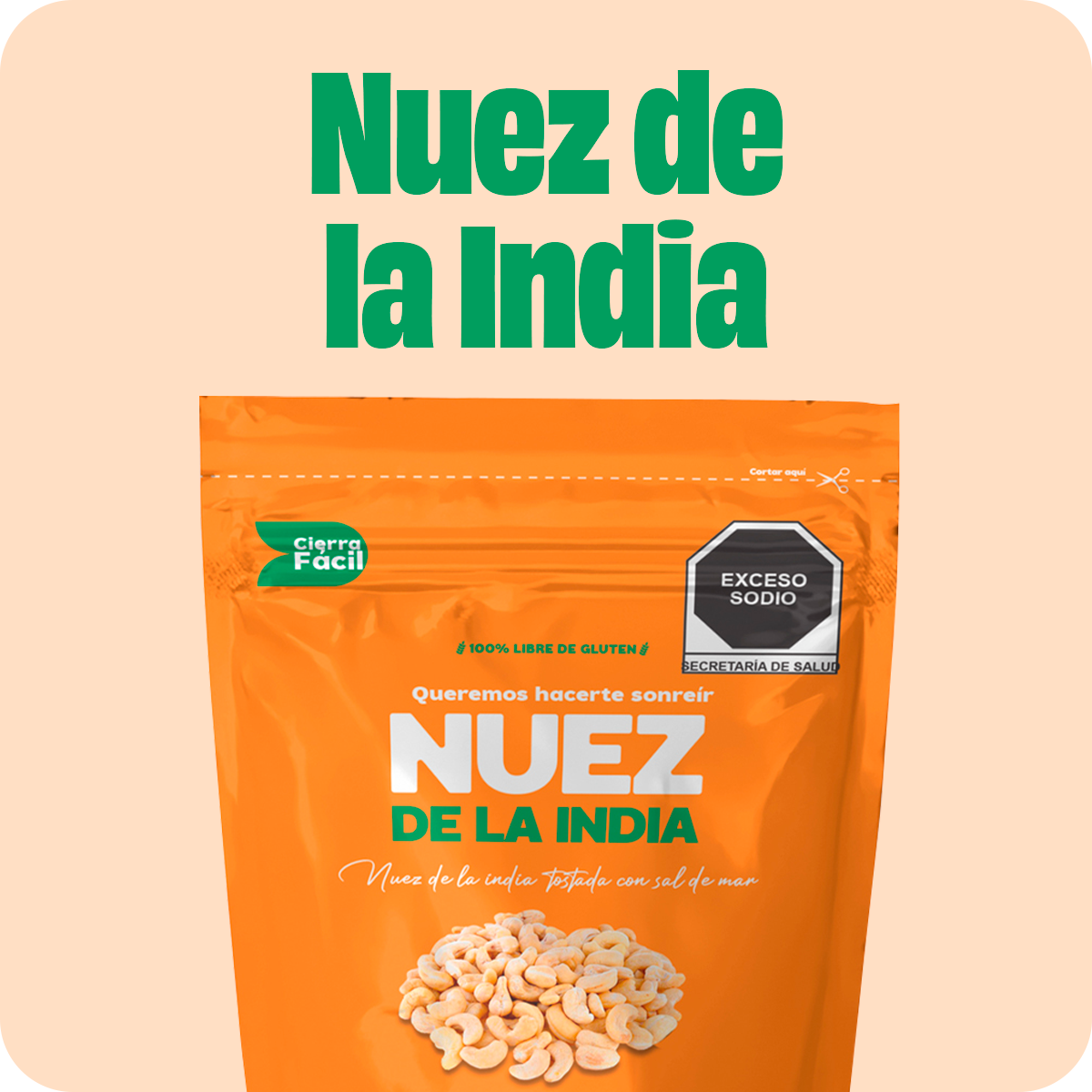 Nuez de la India Tostada y Salada