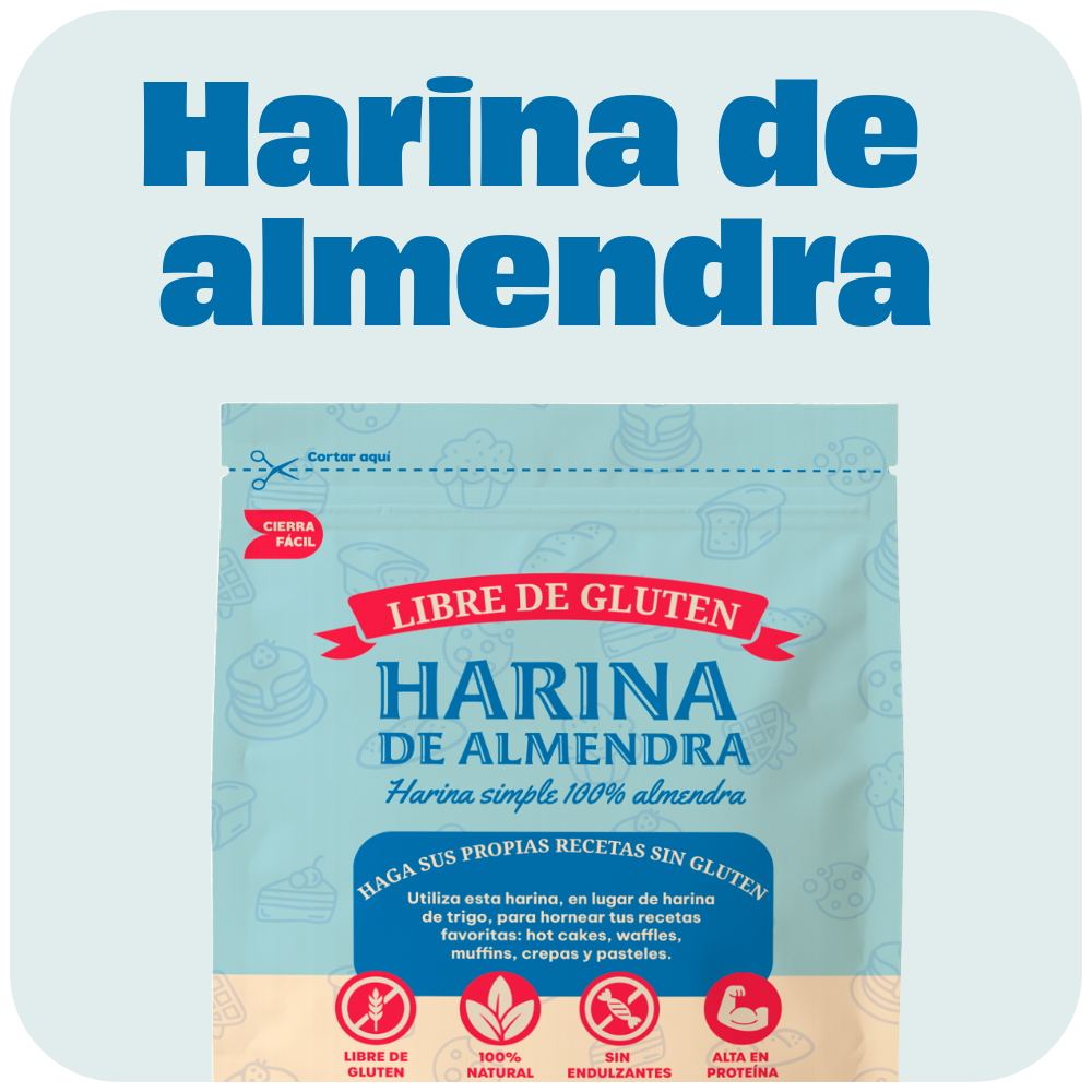 Harina Integral 100% Almendra | Sin Gluten | Sin azucares añadidos , Sin Sal , Sin Conservadores | Contenido Neto: 500g | KampoNoble