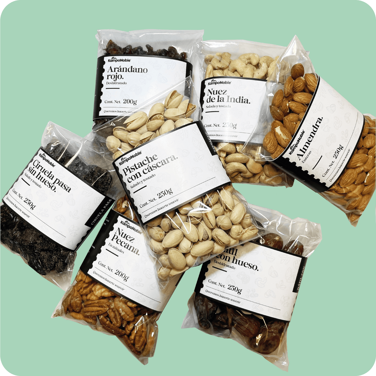 Canasta Premium de Frutos Secos KampoNoble - 7 Productos Seleccionados