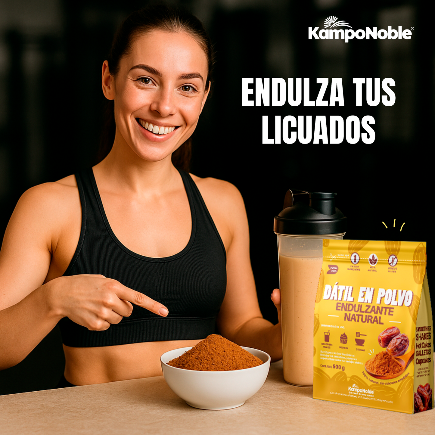 Azúcar de Dátil "DatSweet" | Polvo de Dátil deshidratado | Endulzante 100% Natural | Solo 1 ingrediente | Contenido Neto: 500g