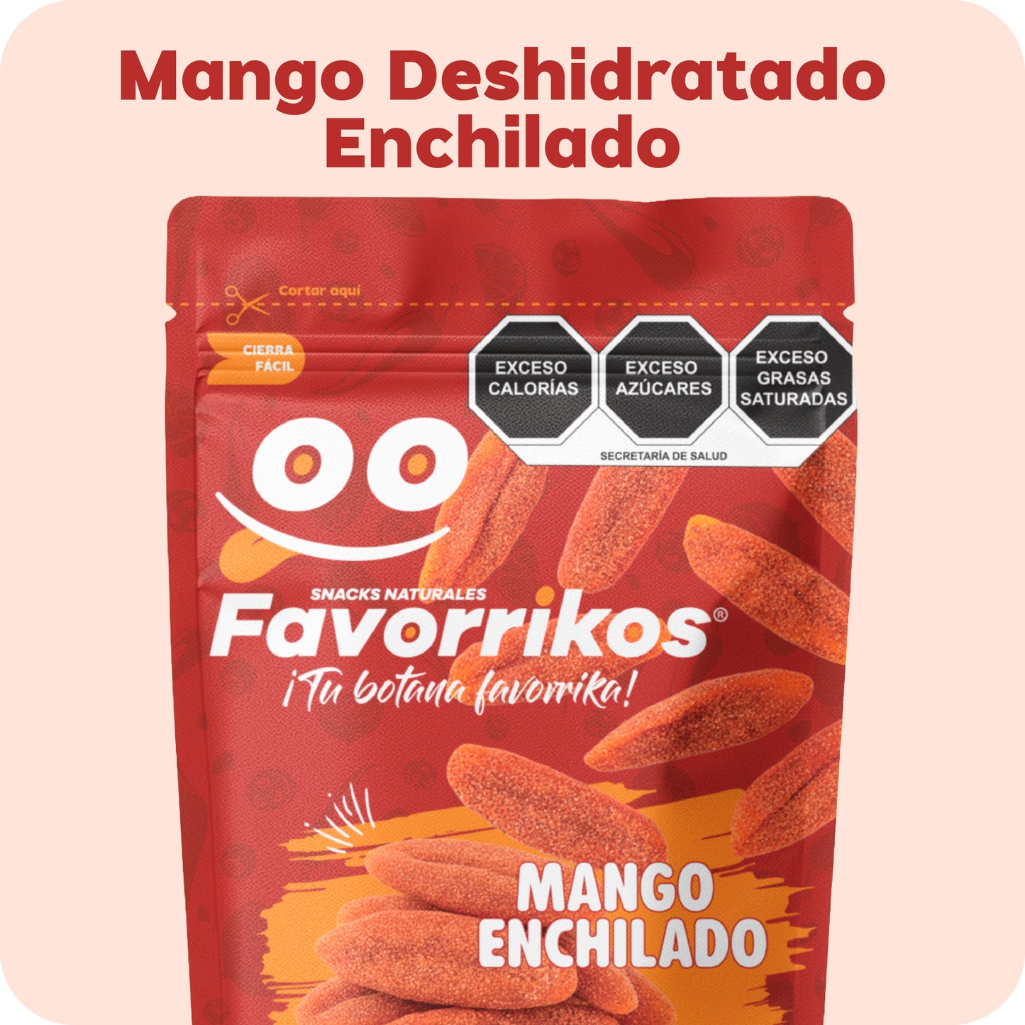 Mango Deshidratado Enchilado Favorrikos® | Snack Dulce con Chilito | 400g | KampoNoble®